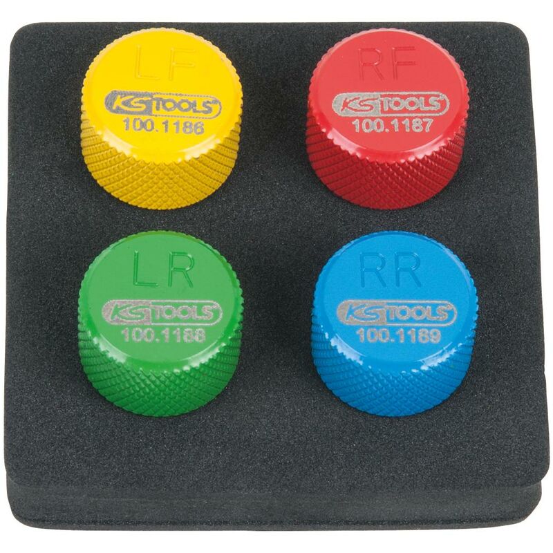 

KS TOOLS Juego de vaciador de neumáticos TPMS, 4 pzs