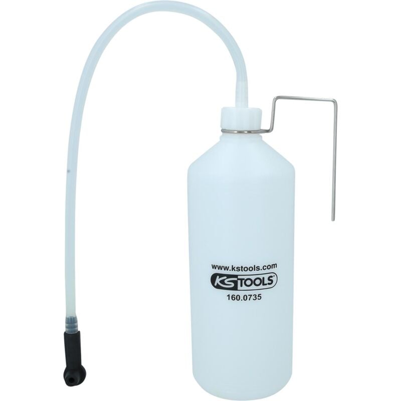 

KS TOOLS Botella para desangrar liquido de frenos, 1 l