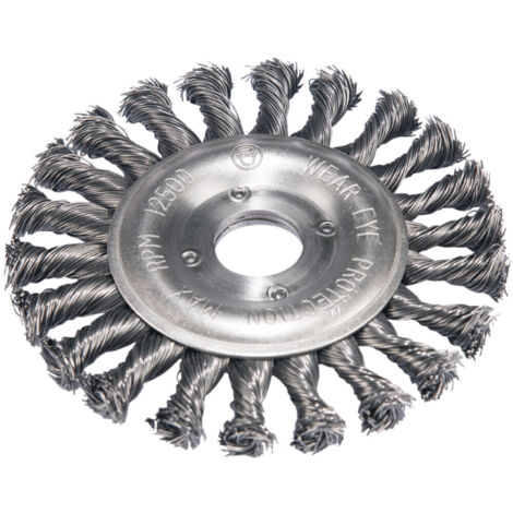 KS Tools Rostfreie Stahldrahtrundbürste 0,5 mm, Ø 115 mm