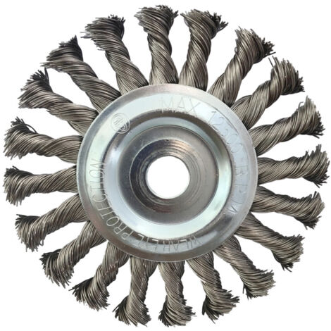 KS Tools Rostfreie Stahldrahtrundbürste 0,5 mm, Ø 125 mm