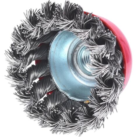 KS Tools Rostfreie Stahldrahttopfbürste 0,5mm, Ø 65mm