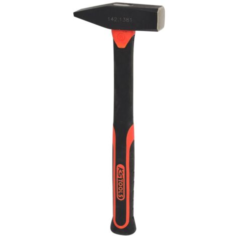 KS Tools Schlosserhammer mit Fiberglasstiel, 800g