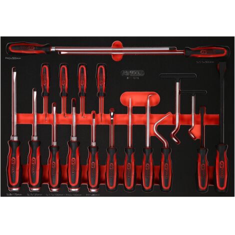KS Tools Schraubendreher- / und Haken-Satz in Schaumstoffeinlage, 19-tlg.