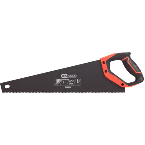 KS Tools - Scie égoine travaux de precision 450mm, 3 angles de coupe 9TPI, poignée bi-mat. - 907.2502