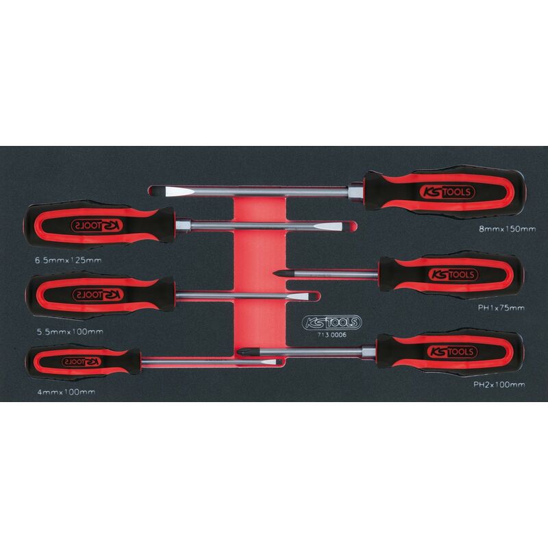 

Kstools - KS TOOLS SCS ERGOTORQUEplus Juego de destornilladores, 6 pzs, en sistema modular 1/3