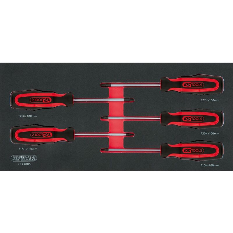 

Kstools - KS TOOLS SCS ERGOTORQUEplus Juego de destornilladores, Torx, 5 pzs, en sistema modular 1/3