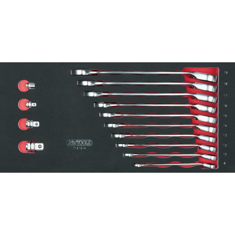

Kstools - KS TOOLS SCS GEARplus Juego de llaves combinadas de carraca, 14 pzs, en sistema modular 1/3