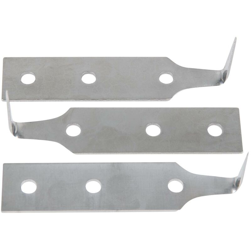 Image of Serie di lame in acciaio inox per coltello manuale, lunghezza lama 38 mm, 3 pz