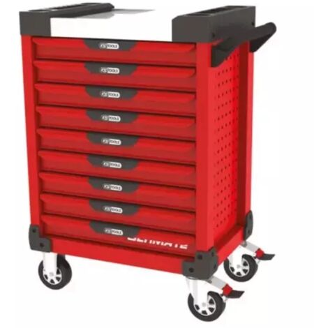 Ks Tools – Servante d'atelier roulante 9 tiroirs – Système de fermeture centralisée – Charge maximale 850 kg – Dimensions 680 x 460 x 1020 mm