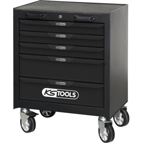 KS Tools - Servante SRM 5 tiroirs, 26'' - L. 677 x P. 459 x H. 845 mm - 810.8010