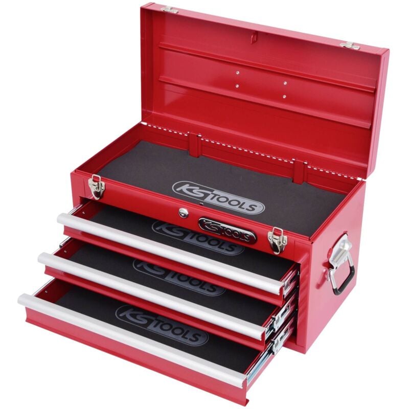 Kstools - ks tools - servantes d'atelier et rangements - coffre à outils vide avec 3 tiroirs ( 911.0100 )