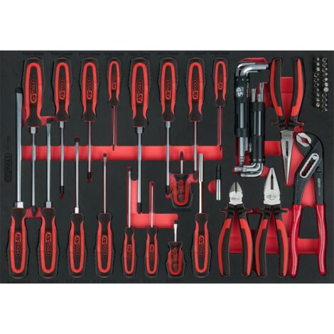 KS Tools  Set pinze e cacciaviti  59 pezzi  inserto grande