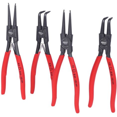 KS Tools Sicherungszangen-Satz, 40-100 mm, 4-tlg