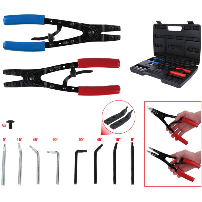 KS Tools Sicherungszangen-Satz mit Ratschenfunktion, 20-tlg - 500.1350