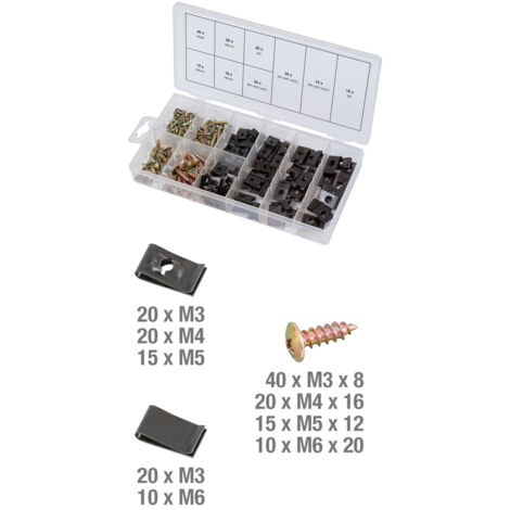 KS TOOLS Sortiment Karosseriemuttern & Schrauben 170tlg. - 970.0530