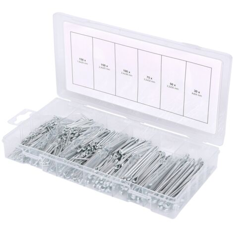 KS Tools Sortiment Splinte, 1,6x25,4 mm-4,0x63,5 mm, 555-tlg.