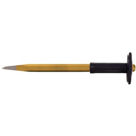 KS Tools Spitzmeißel mit Handschutzgriff, 8-kant, 16x250mm - 162.0242