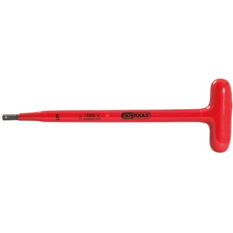 KS Tools T-Griff-Innensechskant-Stiftschlüssel mit Schutzisolierung, 4x160mm - 117.1674