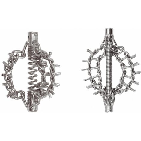 KS Tools Têtes spéciales à chaînes avec pointes, 4 chaînes Ø30mm, pour spirales 16 mm