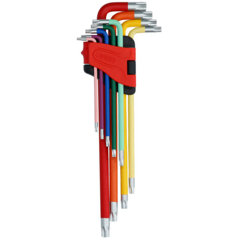 KS Tools Torx-Winkelstiftschlüssel-Satz, extra lang, 9-tlg - 151.4760
