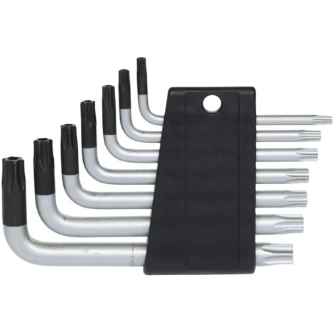 KS Tools Torx-Winkelstiftschlüssel-Satz mit Bohrung, kurz, 7-tlgTB10-TB40 - 151.4150