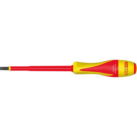 KS Tools - Tournevis Fente bi-matière isolé 1000V, 5,5x125 mm - 922.6205