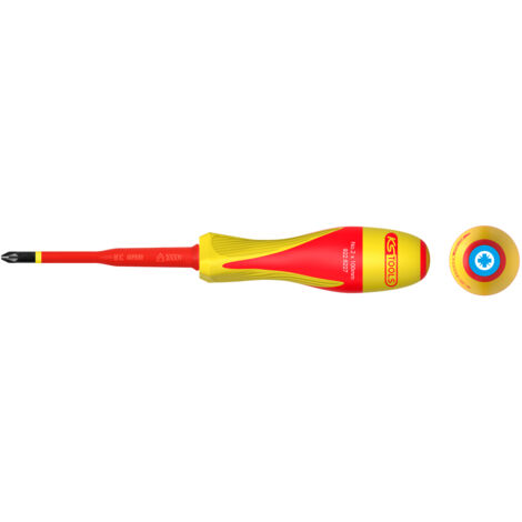 KS Tools - Tournevis POZIDRIV® bi-matière isolé 1000V, PZ2 pour borniers électriques - 922.6227