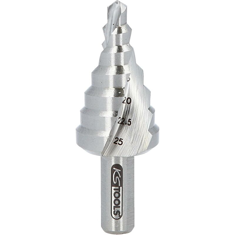 Ks Tools 330.2315 Fresa a gradini in HSS,Ø6-25mm