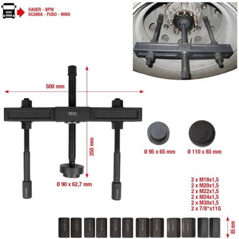 KS Tools Universal Radnaben-Abzieher-Satz, 27-tlg