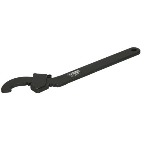 KS Tools Verstellbarer Hakenschlüssel mit Nase, 95 - 165 mm - 517.2476