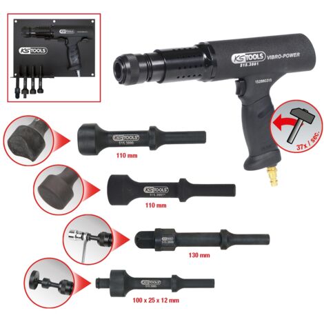 KS Tools Vibro-Power Druckluft-Meißelhammer-Satz, 6-tlg