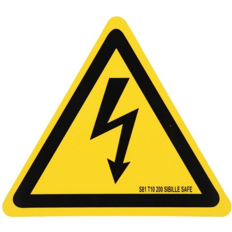 KS Tools Warnschild-Hybrid-Blitz, Kunststoff, 200 mm
