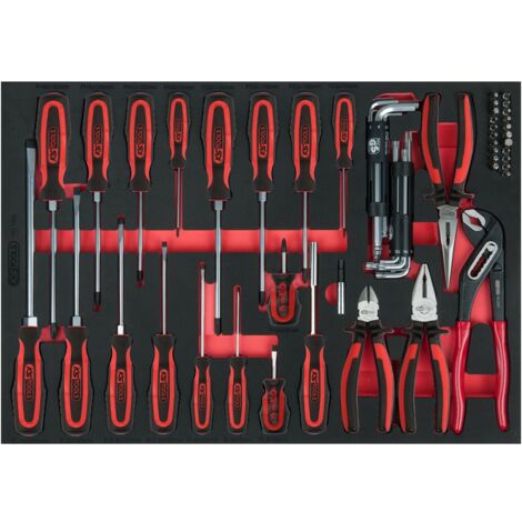 KS Tools Zangen- und Schraubendreher-Satz, 59-tlg in 1/1 Systemeinlage - 711.1059