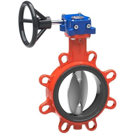 KSB Einklemm-Absperrklappe BOAX-S mit Getriebe MS100 PN 10, DN 450, Ringbald EPDM