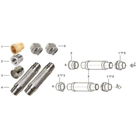 KSB Flexibler Schlauch, Gewinde / Flansch G 2" auf DN 65, trinkwassergeeignet
