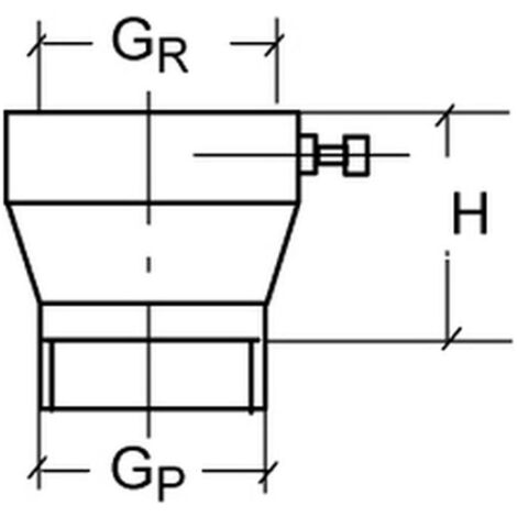 KSB Übergangsstück CrNi-Stahl Gewinde G 1 1/4" auf Gewinde G 1 1/2"