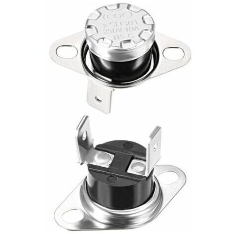 KSD301 Thermostat 115°C/239°F 10A NC ajuster le commutateur de température du disque à pression pour micro-ondes, four, cafetière 2 pièces
