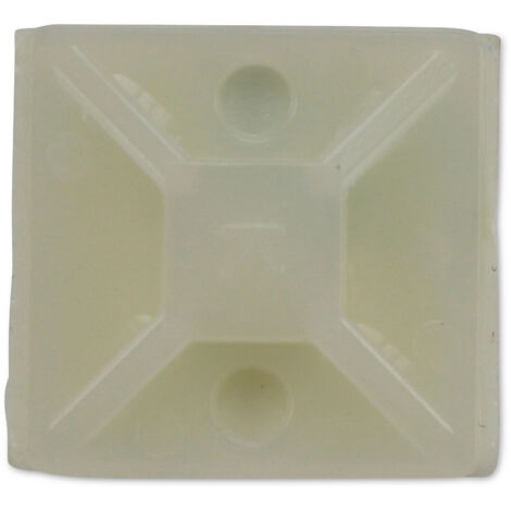 KSS Befestigungssockel selbstklebend Polyamid 6.6, Natur, L=19,5, B=19,5, 1 Stück