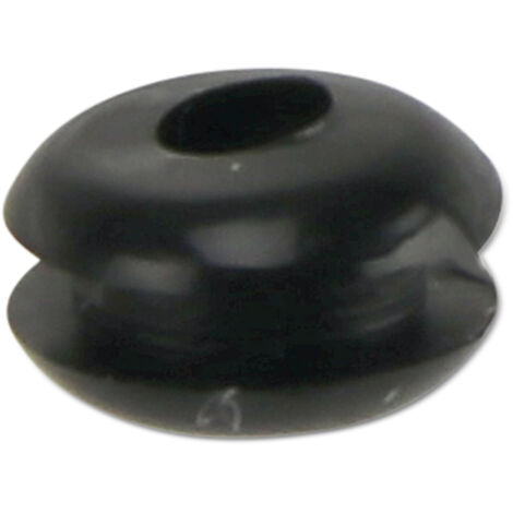 KSS Kabeldurchführungstülle PVC weich, schwarz, Plattenstärke 1,7, Loch-Ø 3, geschlossen, 1 Stück