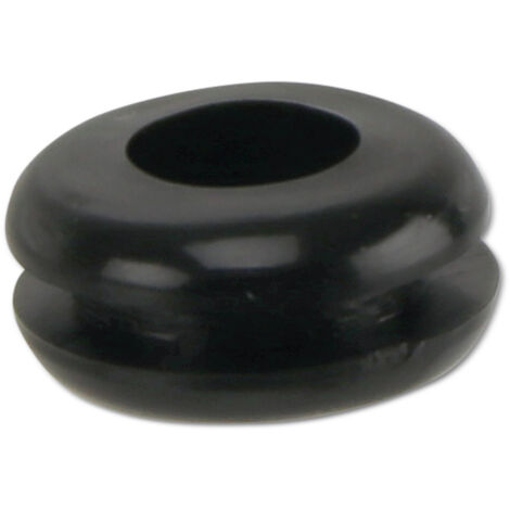 KSS Kabeldurchführungstülle PVC weich, schwarz, Plattenstärke 1,7, Loch-Ø 6,4, geschlossen, 1 Stück
