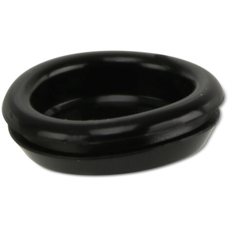 KSS Kabeldurchführungstülle PVC weich, schwarz, Plattenstärke 2,4, geschlossen, 1 Stück