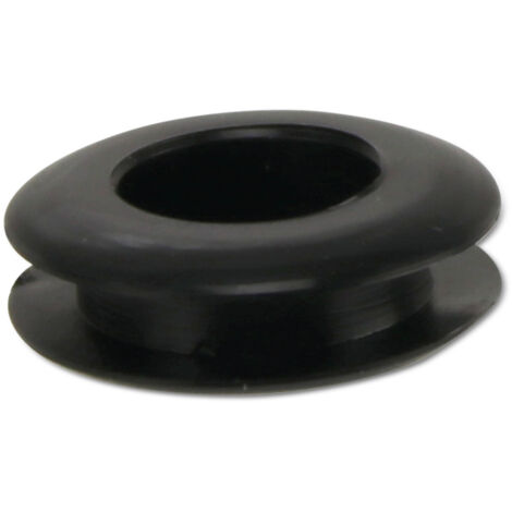 KSS Kabeldurchführungstülle PVC weich, schwarz, Plattenstärke 3,4, LochØ 10,5, geschlossen, 1 Stück