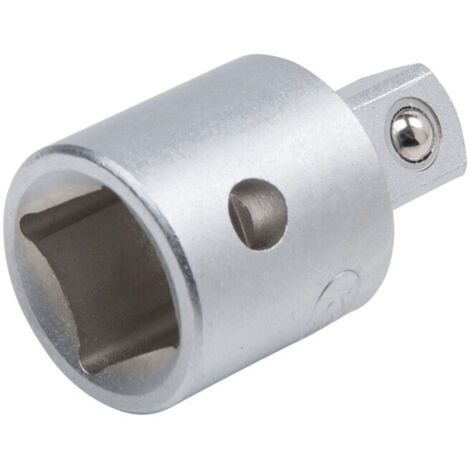Kstools – Adaptateur 1/2' F x 3/4' M – Longueur 46mm – Finition satinée chrome vanadium – Verrouillage sécurisé DIN 3120 ISO 1174