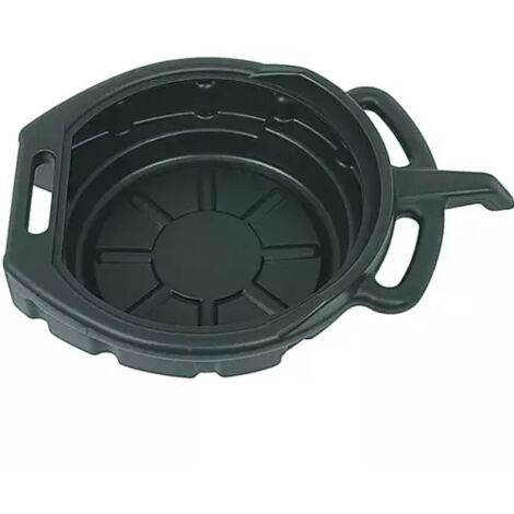 Kstools – Bac de récupération d'huile 7,5 litres – Bec verseur et rebord anti débordement – 3 poignées de transport pour déplacement facile