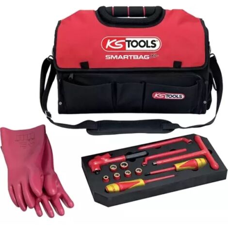 Kstools – Caisse à outils 16 pièces pour véhicules électriques et hybrides – Isolé selon IEC 60900 – Sac de transport SMARTBAG inclus