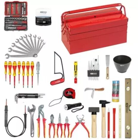 Kstools – Caisse à outils isolés 1000V – 137 pièces pour électricien – Outils isolés pour environnements humides – Coffret de rangement robuste