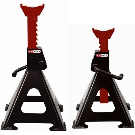 Kstools – Chandelles à crémaillères 10T – Capacité 10 tonnes – Hauteur mini 455 mm, maxi 705 mm – Pour levage poids lourds