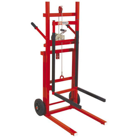 Kstools – Chariot lève chauffe-eau 150 kg – Hauteur max 1680 mm – Longueur fourches 460 mm – Écartement 310 mm – Poids 40 kg