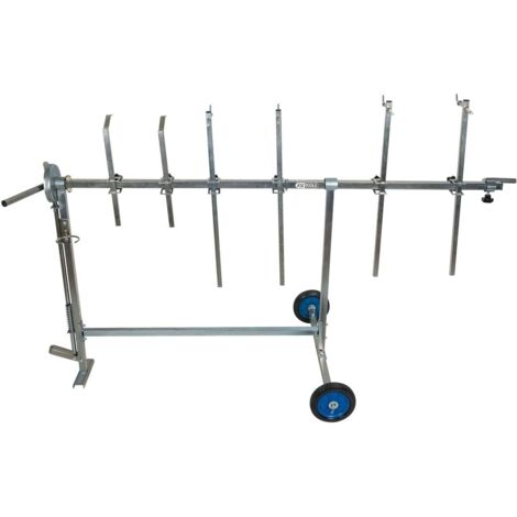 Kstools – Chevalet de carrossier pivotant 1900mm – Largeur 800mm – Hauteur 1000mm – Charge maximale 35kg – 6 bras de support réglables