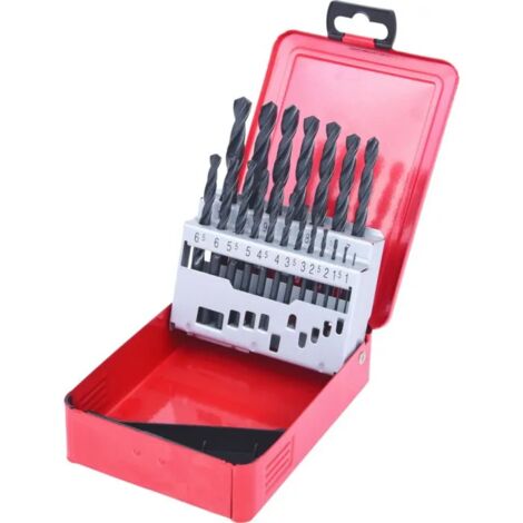 Kstools – Coffret de forets HSS-G pour métal – 25 pièces – Tailles de 1,0 à 10,0 mm – Angle de pointe 118° – Sens de coupe à droite